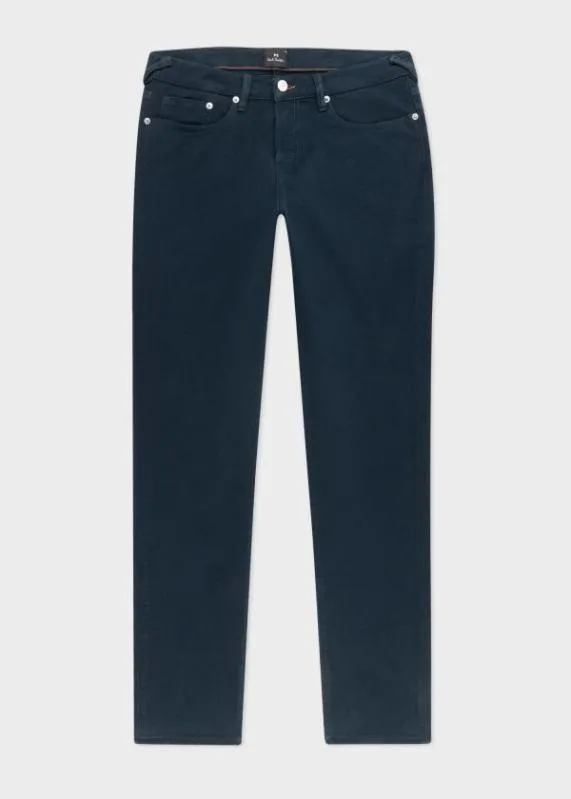 Mens TaperedFit Garment Dyed Navy Jeans Paul Smith Jeans