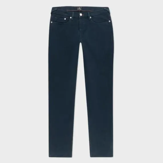 Mens TaperedFit Garment Dyed Navy Jeans Paul Smith Jeans