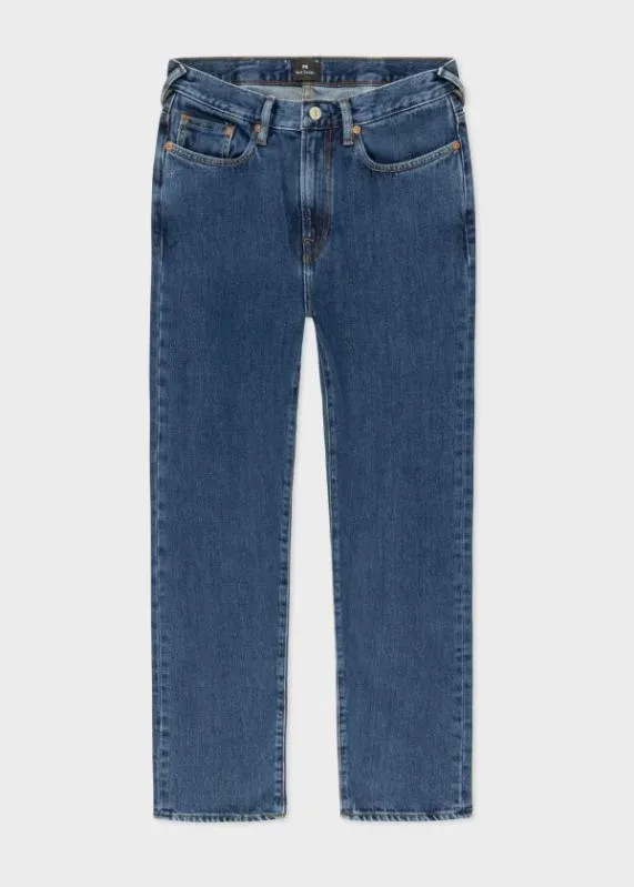 Mens TaperedFit MidWash 039Authentic Twill039 Jeans Paul Smith Jeans