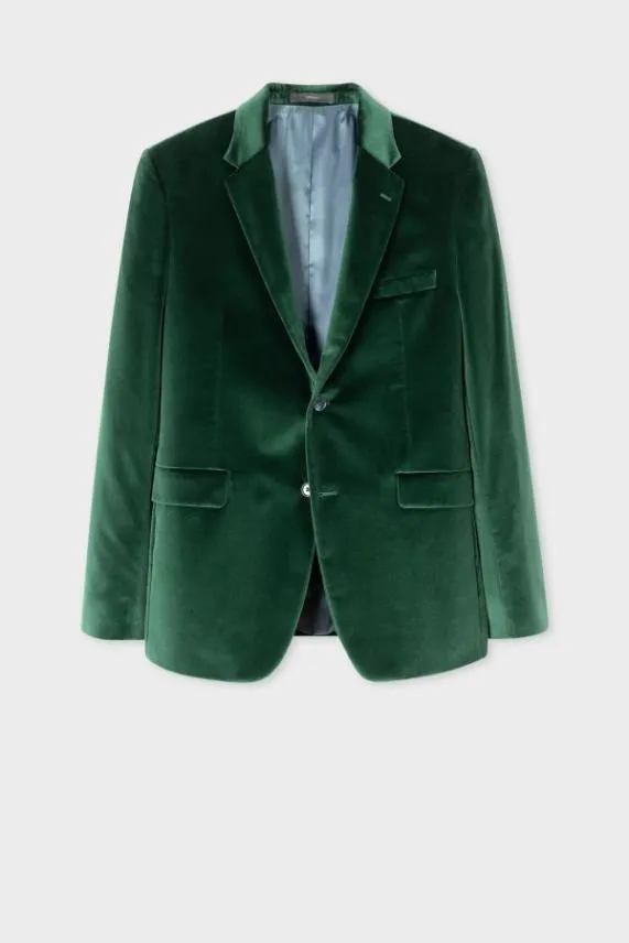 Mens The Kensington 8211 Dark Green Velvet Blazer Paul Smith Blazers