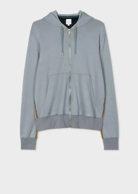 Mens Washable Wool 039Signature Stripe039 Hoodie Paul Smith Sweatshirts and Hoodies