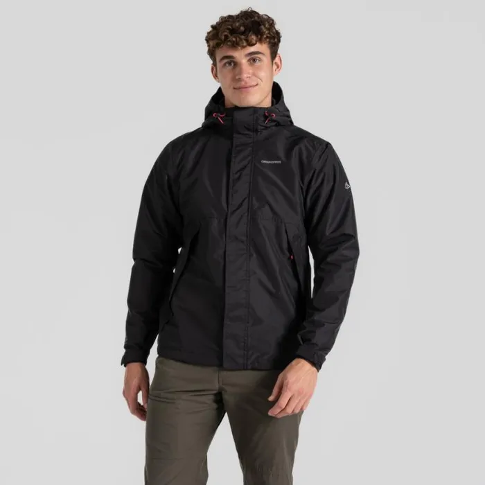 Mens Waterproof Jackets Craghoppers Ossus Waterproof Jacket Black