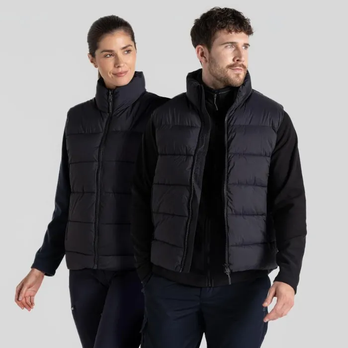 MensWomens Gilets Craghoppers Expert Padded Winter Vest Black