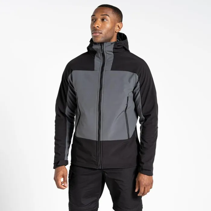 MensWomens Insulated Jackets Craghoppers Expert Active Hooded Softshell Jacket Carbon Grey Black MensWomens Insulated Jackets Craghoppers Expert Active Hooded Softshell Jacket Carbon Grey Black