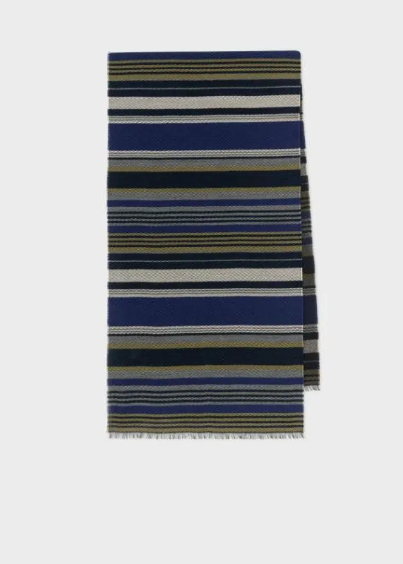 Mens WoolBlend Stripe Scarf Paul Smith Scarves