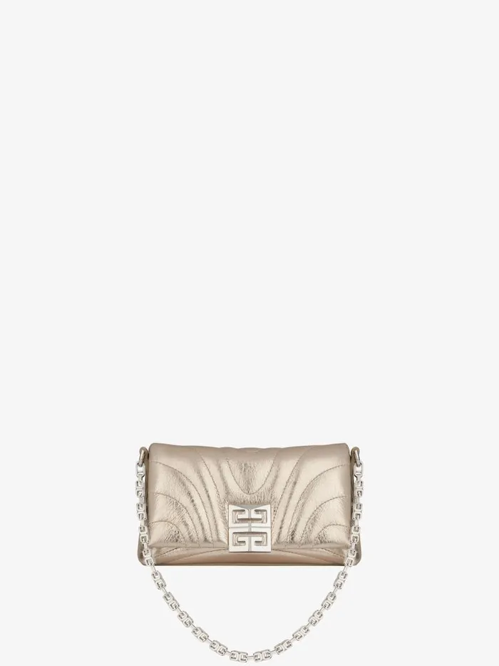 Micro 4g Soft BagIn Laminated Leather Dusty Golden Women Givenchy Shoulder Bags Micro 4g Soft BagIn Laminated Leather Dusty Golden Women Givenchy Shoulder Bags