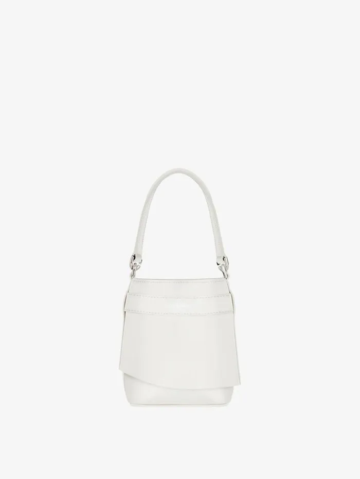 Micro Shark Lock Bucket Bag In Box Leather Ivory Women Givenchy Shark Lock