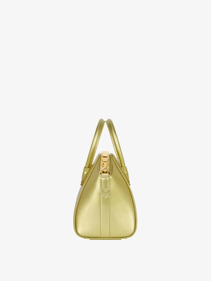 Mini Antigona Bag In Patent Effect Leather Almond Green Women Givenchy Crossbody Bags