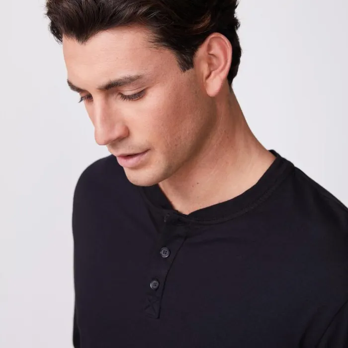 MONROW Men039s Long Sleeve Henley 8211 Men