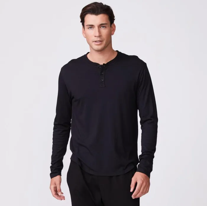 MONROW Men039s Long Sleeve Henley 8211 Men MONROW Men039s Long Sleeve Henley 8211 Men