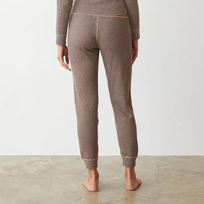 MONROW Sweats Cozy Heather Thermal Cuff Sweat 8211 Women MONROW Sweats Cozy Heather Thermal Cuff Sweat 8211 Women