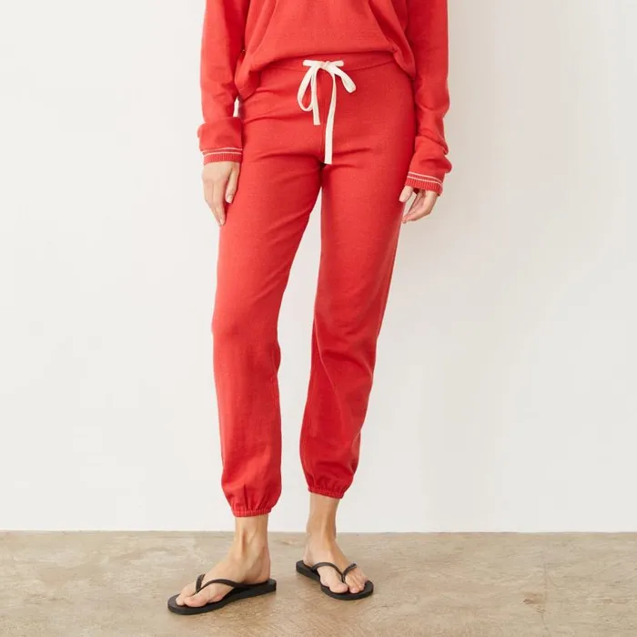 MONROW Sweats Light Soft Knit Contrast Stitch Vintage Sweat 8211 Women