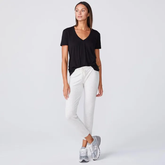 MONROW Tees Super Fine Jersey Fitted V Neck Tee 8211 Women MONROW Tees Super Fine Jersey Fitted V Neck Tee 8211 Women
