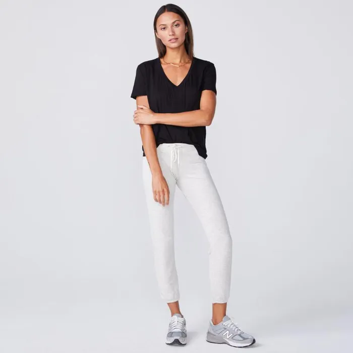 MONROW Tees Super Fine Jersey Fitted V Neck Tee 8211 Women MONROW Tees Super Fine Jersey Fitted V Neck Tee 8211 Women