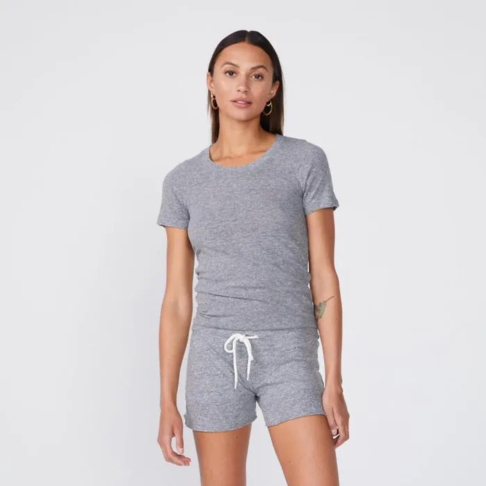 MONROW Tees Textured TriBlend Fitted Crew Neck Tee 8211 Women MONROW Tees Textured TriBlend Fitted Crew Neck Tee 8211 Women