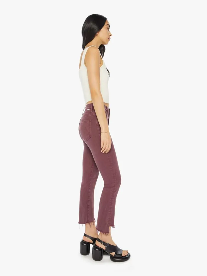 Mother Denim Bootcut The Insider Crop Step Fray Mauve Wine 8211 Women Mother Denim Bootcut The Insider Crop Step Fray Mauve Wine 8211 Women
