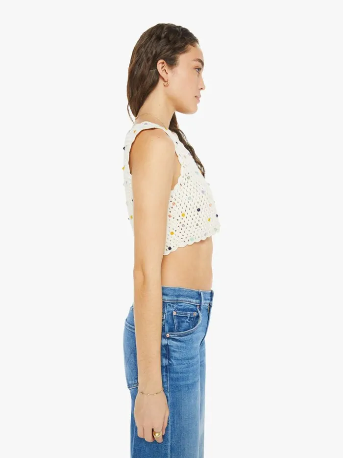 Mother Denim Ludi Pearl Beaded Crochet Top Ivory 8211 Women Mother Denim Ludi Pearl Beaded Crochet Top Ivory 8211 Women