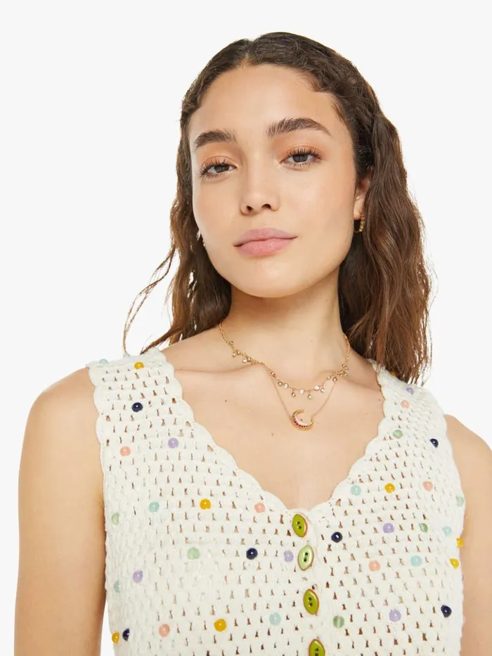 Mother Denim Ludi Pearl Beaded Crochet Top Ivory 8211 Women Mother Denim Ludi Pearl Beaded Crochet Top Ivory 8211 Women