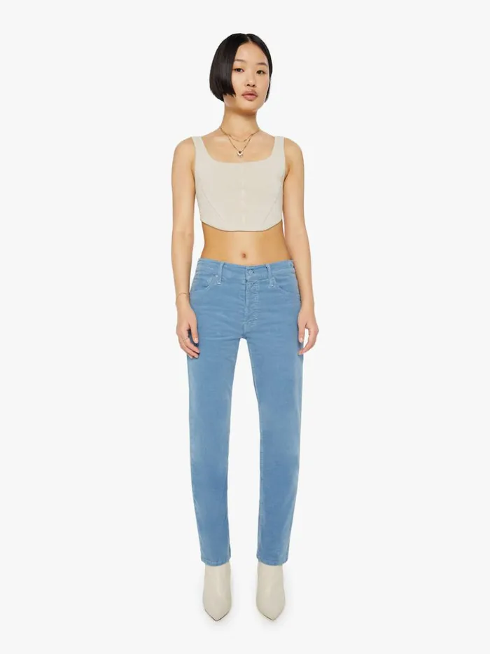 Mother Denim Straight Petites The Lil039 Hiker Hover Wash Blue Shadow 8211 Women