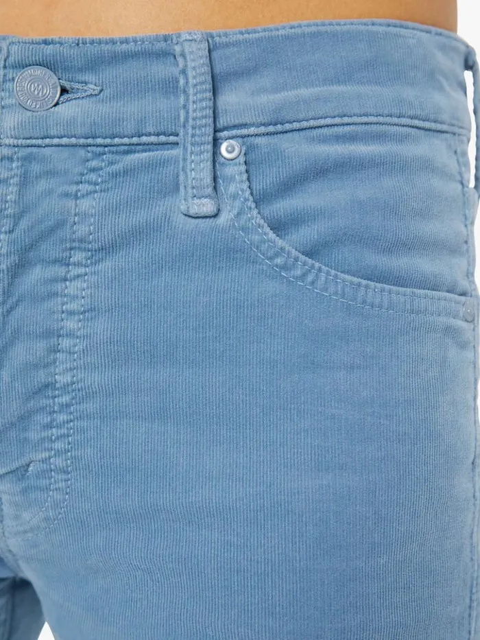 Mother Denim Straight Petites The Lil039 Hiker Hover Wash Blue Shadow 8211 Women