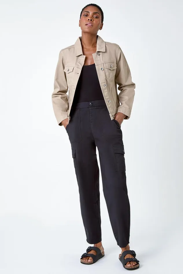 Natural Classic Cotton Denim Jacket Women Roman Jackets