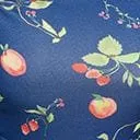 Navy and Orchard Print Off Shoulder Flare Dress Dresses Unique Vintage Fit and Flare