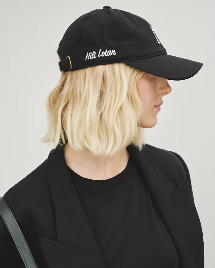 Nili Lotan BASEBALL HAT Black Women Belts and Accessories