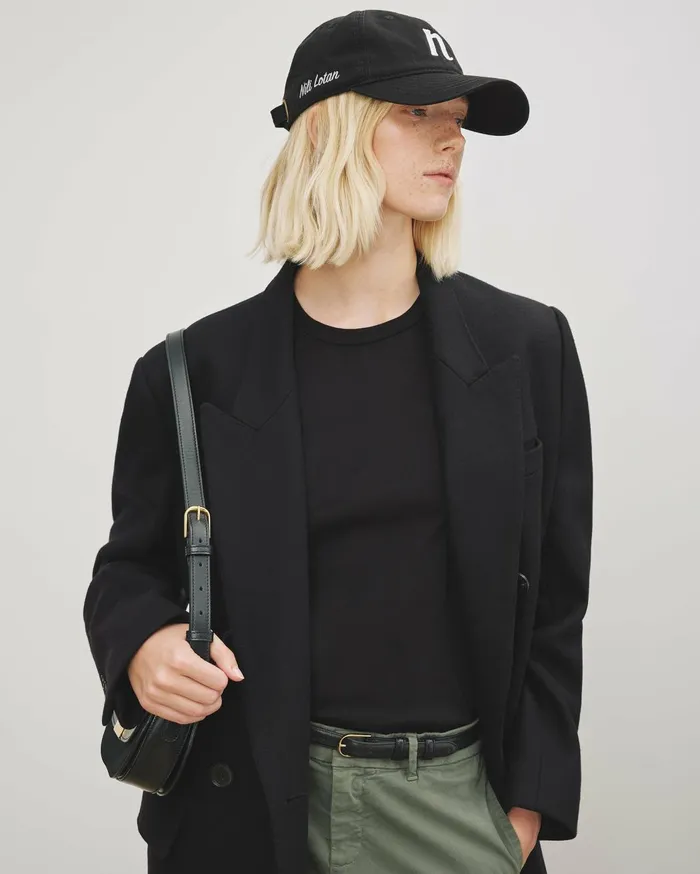 Nili Lotan BASEBALL HAT Black Women Belts and Accessories