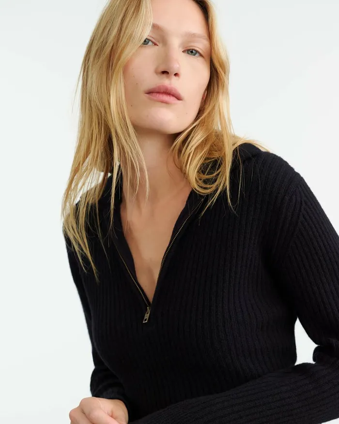 Nili Lotan BRAXTON SWEATER Dark Brown Women Knits and Sweaters