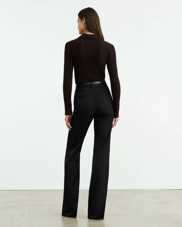Nili Lotan BRAXTON SWEATER Dark Brown Women Knits and Sweaters