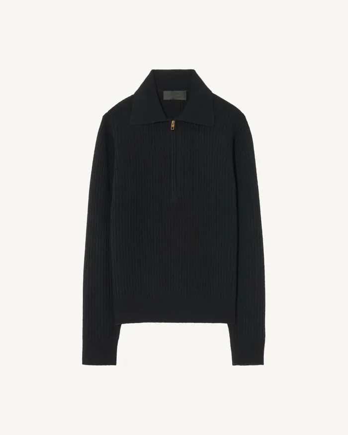 Nili Lotan BRAXTON SWEATER Dark Brown Women Knits and Sweaters