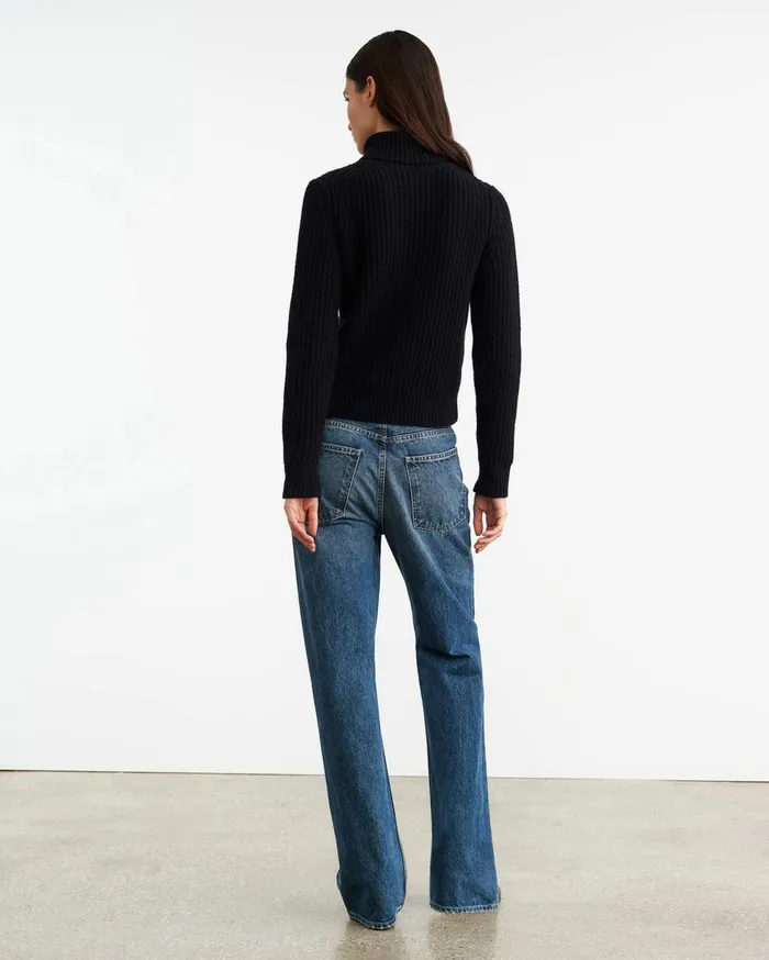 Nili Lotan BRONWYN TURTLENECK SWEATER Dark Navy Women Knits and Sweaters