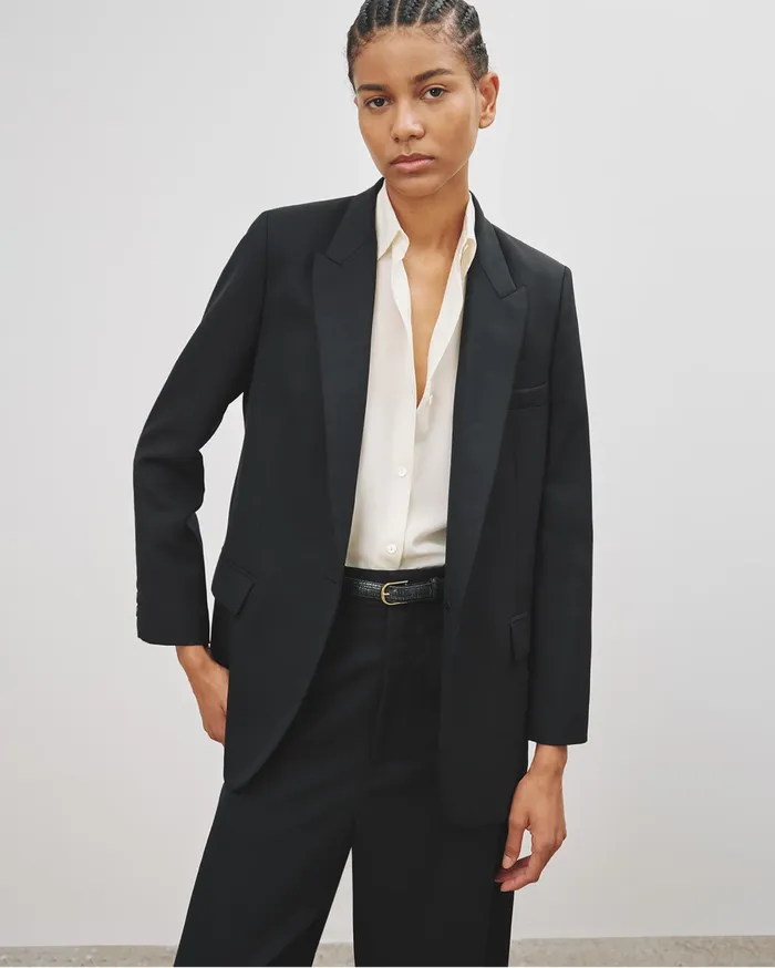 Nili Lotan DIANE BLAZER Black Women Jackets and Blazers