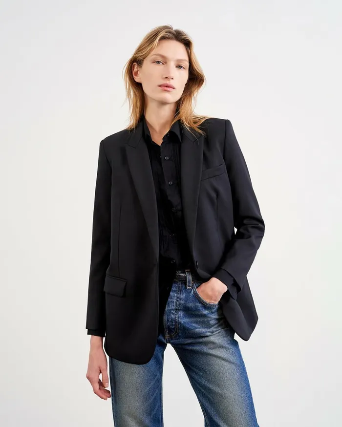 Nili Lotan DIANE BLAZER Black Women Jackets and Blazers
