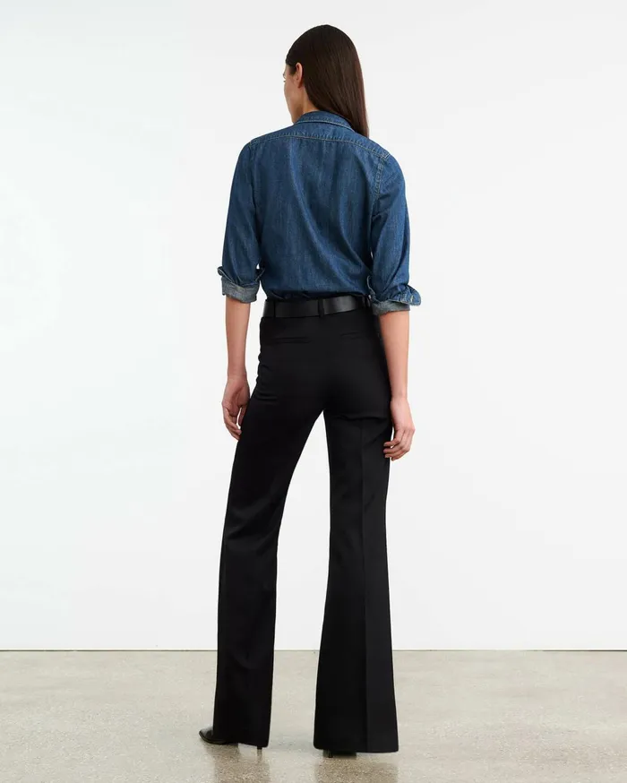 Nili Lotan LEXA DENIM SHIRT Classic Wash Women Tops
