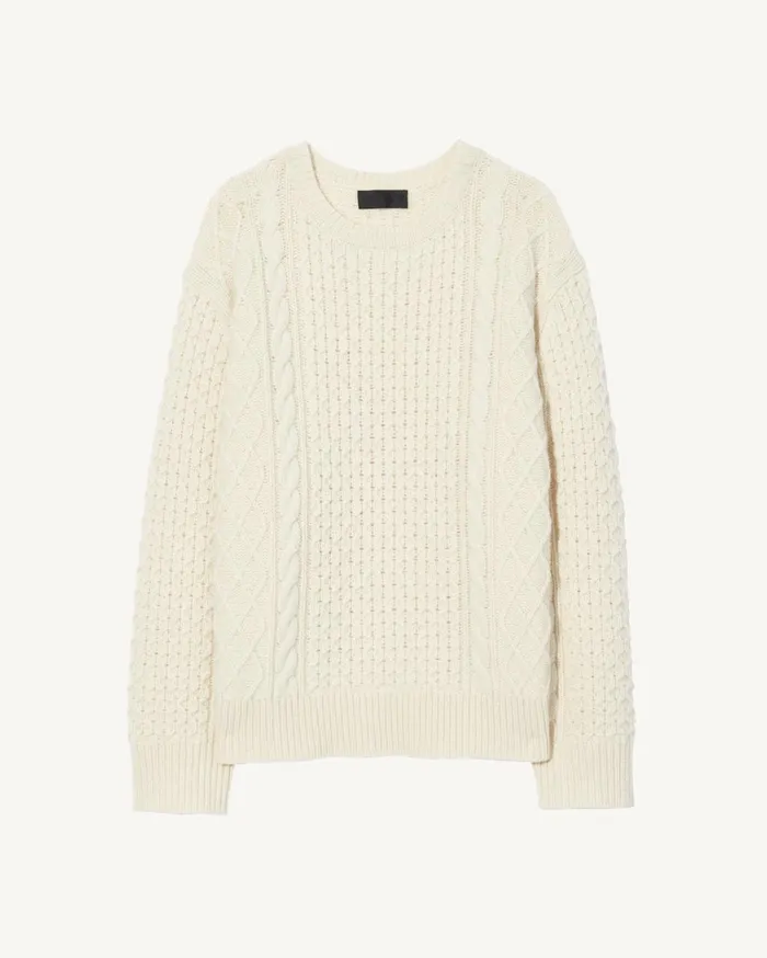 Nili Lotan OWEN SWEATER Ivory Men Sweaters