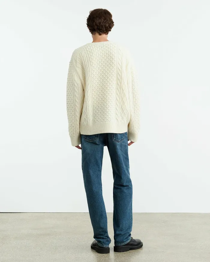 Nili Lotan OWEN SWEATER Ivory Men Sweaters