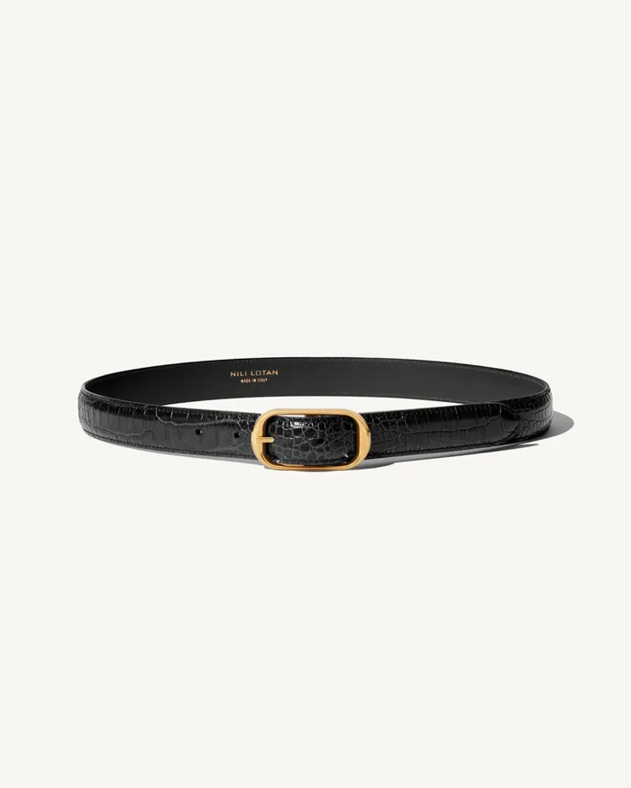 Nili Lotan REINE BELT Espresso Women Belts and Accessories