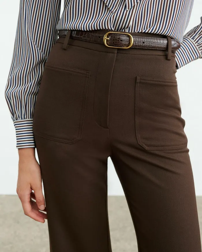 Nili Lotan REINE BELT Espresso Women Belts and Accessories