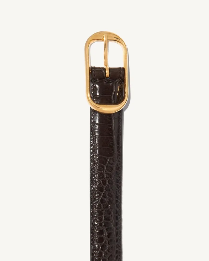 Nili Lotan REINE BELT Espresso Women Belts and Accessories