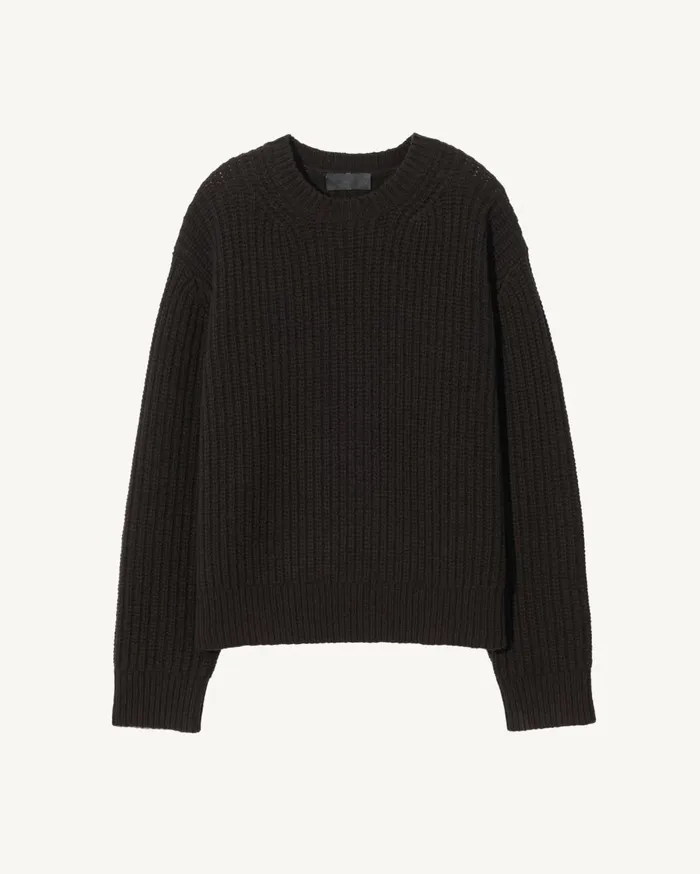 Nili Lotan TYLER SWEATER Dark Brown Men Sweaters