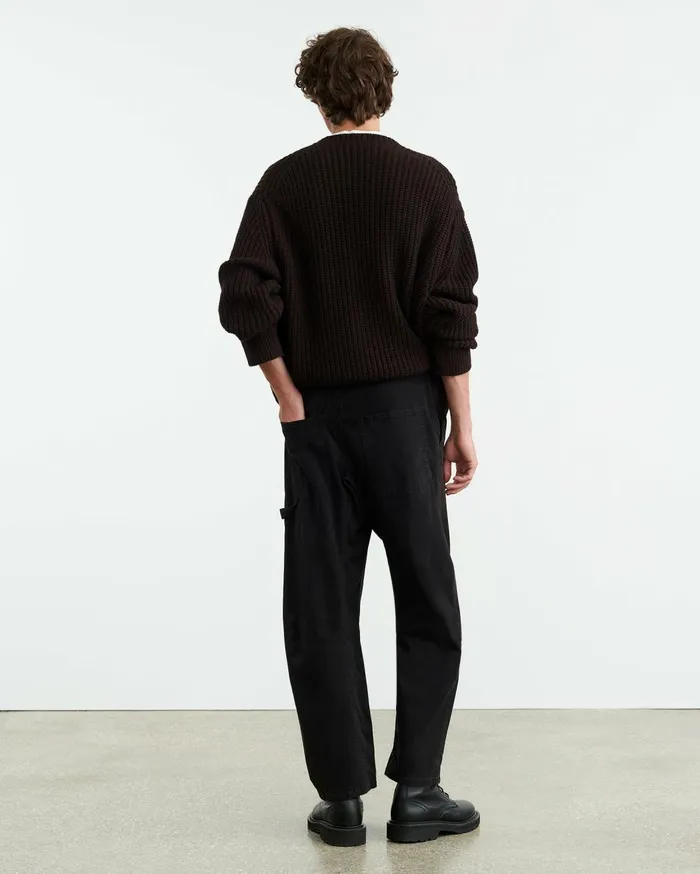 Nili Lotan TYLER SWEATER Dark Brown Men Sweaters