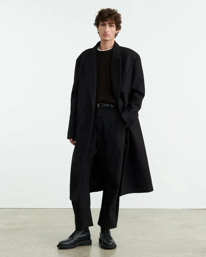 Nili Lotan TYLER SWEATER Dark Brown Men Sweaters