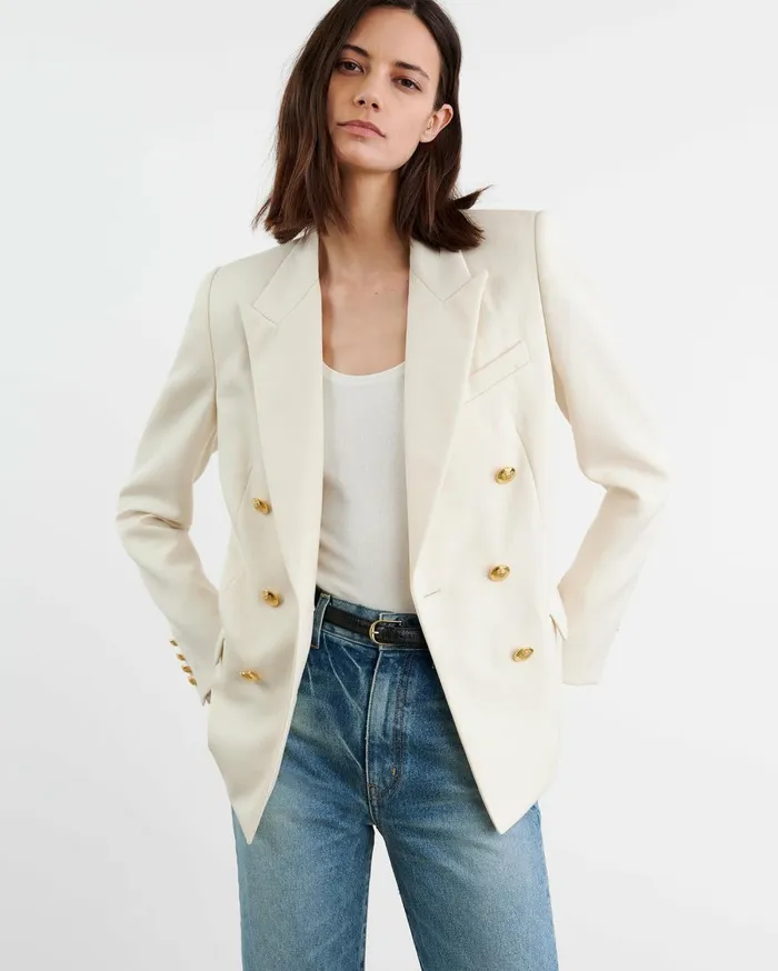 Nili Lotan VIRA BLAZER Stone Women Jackets and Blazers