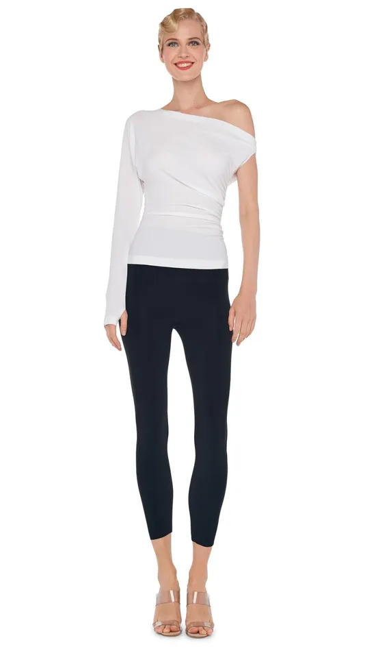 Norma Kamali Bottoms CROPPED LEGGING Black 8211 Clothing