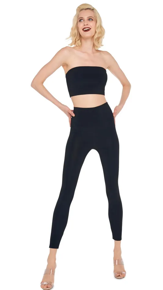 Norma Kamali Bottoms CROPPED LEGGING Black 8211 Clothing
