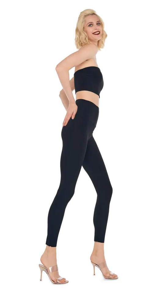 Norma Kamali Bottoms CROPPED LEGGING Black 8211 Clothing