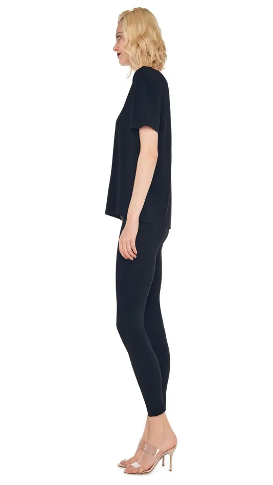 Norma Kamali Bottoms CROPPED LEGGING Black 8211 Clothing