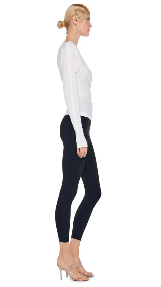 Norma Kamali Bottoms CROPPED LEGGING Black 8211 Clothing
