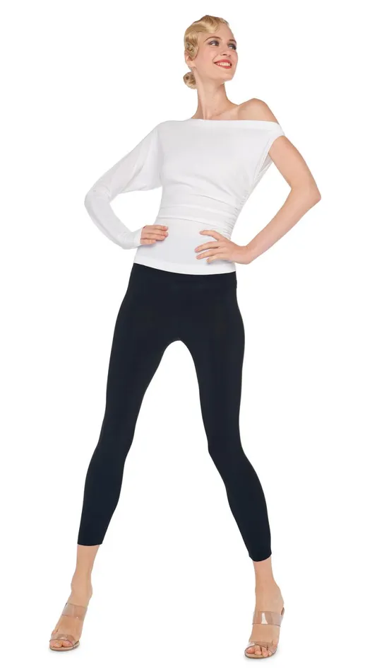 Norma Kamali Bottoms CROPPED LEGGING Black 8211 Clothing